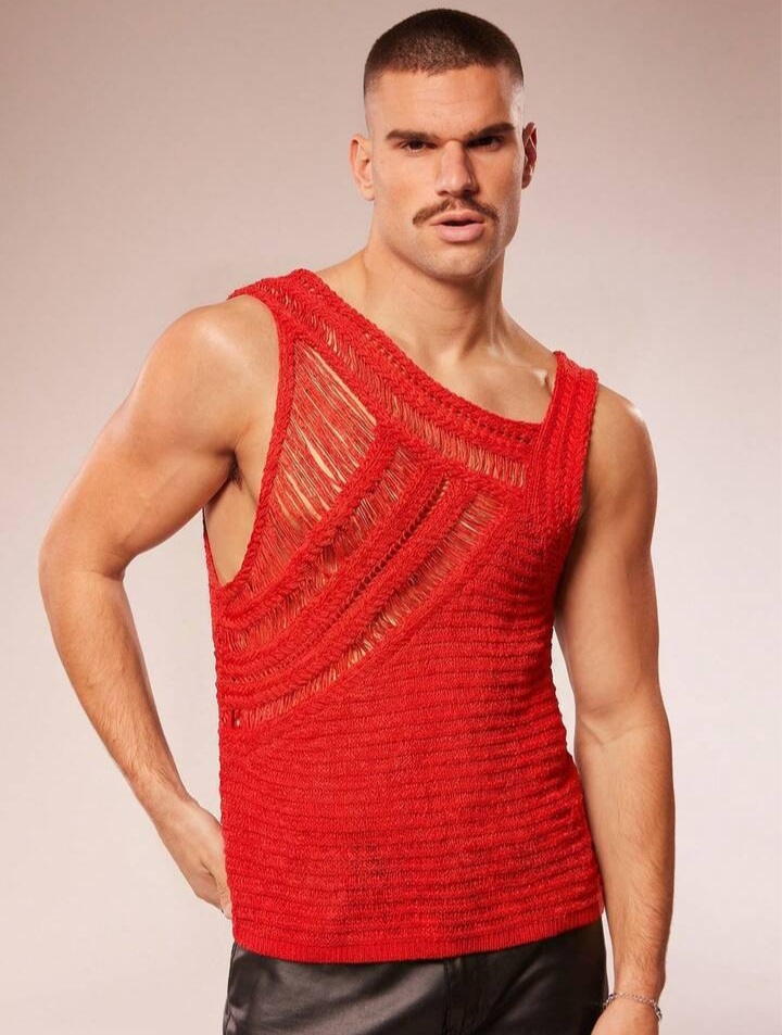 Men's Solid Color Sleeveless Knit Casual Summer Tank Top